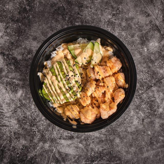 Crispy Salmon Bowl.